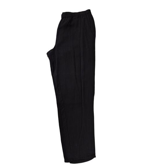 Eileen Fisher 100% Organic Cotton Tapered Ankle Black Pant Sz M NWT $178 - Picture 3 of 6